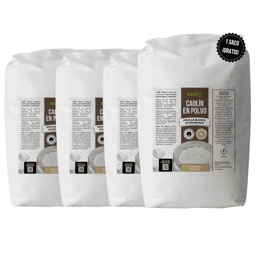 Oferta de caolín 3 sacos + 1 de regalo
