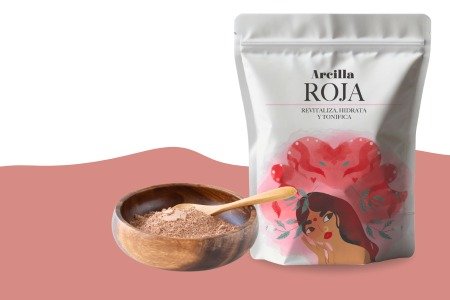 Arcilla roja cosmética y fisioterapia