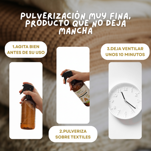 Pulveriza, deja ventilar 10 minutos