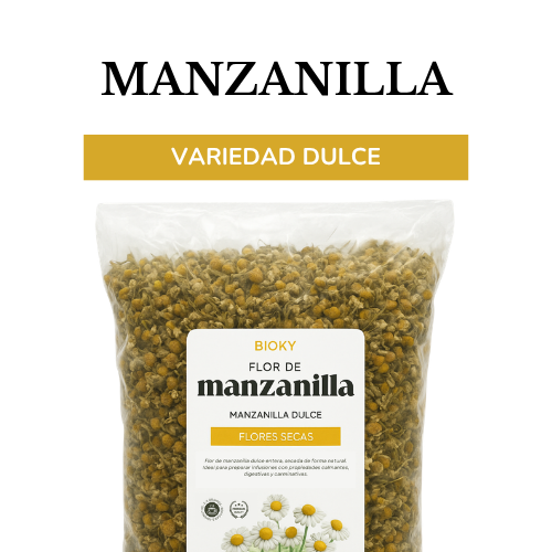 Flores de manzanilla dulce seca