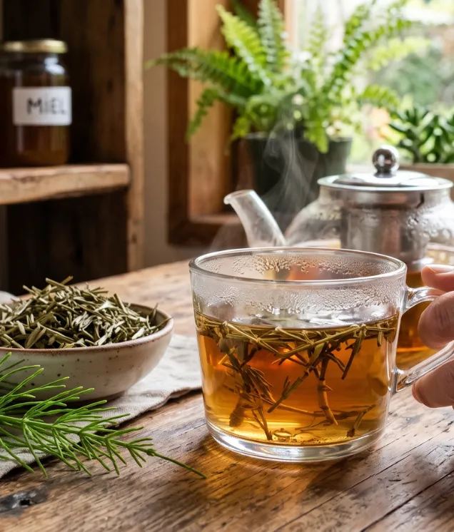 Infusión de cola de caballo seca